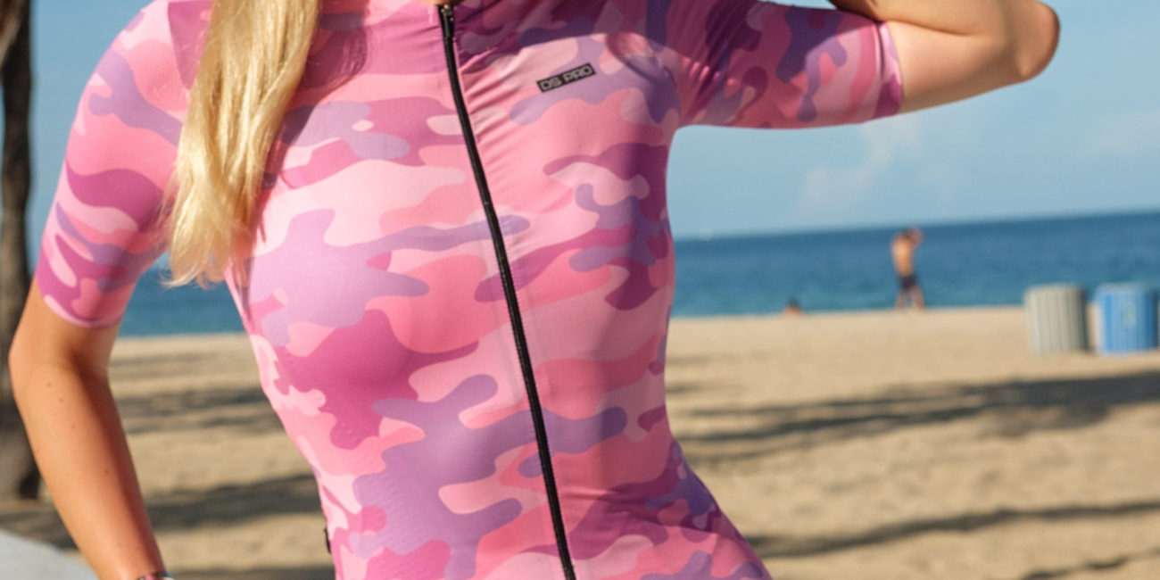 Pink Camo Cycling Jersey Road Warrior